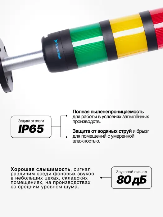 Светодиодные сигнальные колонны Raventek RO5A1-324F-RYG