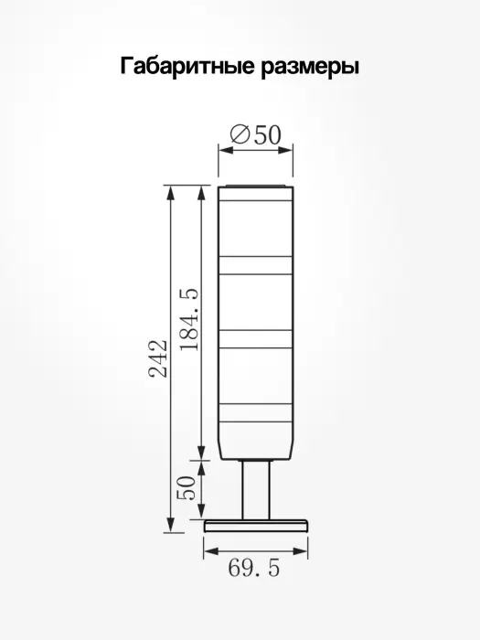 Светодиодные сигнальные колонны Raventek RO5A1-324F-RYG