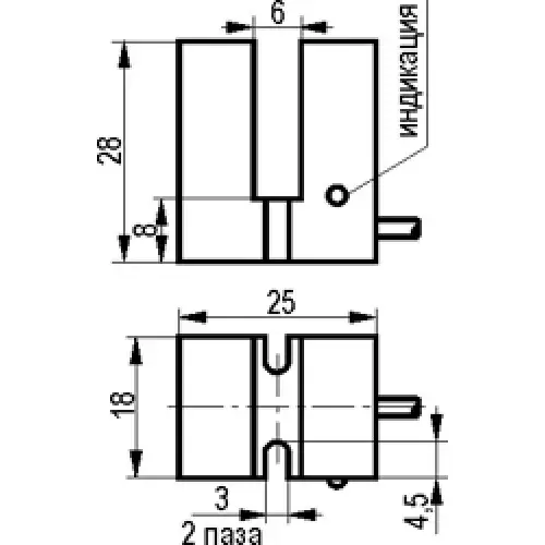 Индуктивные щелевые датчики ТЕКО ISN N2P-31P-6-LZ