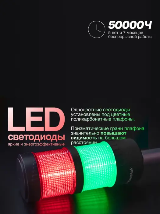 Светодиодные сигнальные колонны Raventek PVO2-224F-RG