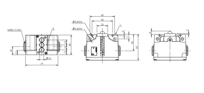 Блочные кулачковые выключатели Balluff BNS04TP