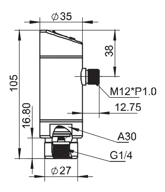 Аналоговые датчики давления 4-20 мА EMA Electronics PA1143
