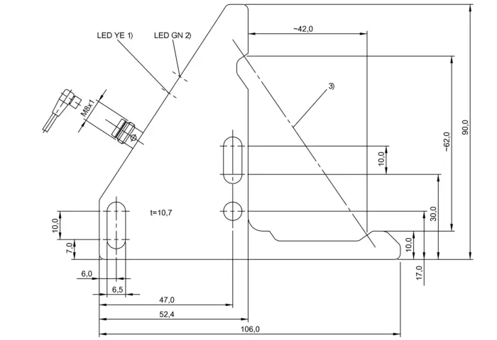 Угловые оптические датчики Balluff BWL001M