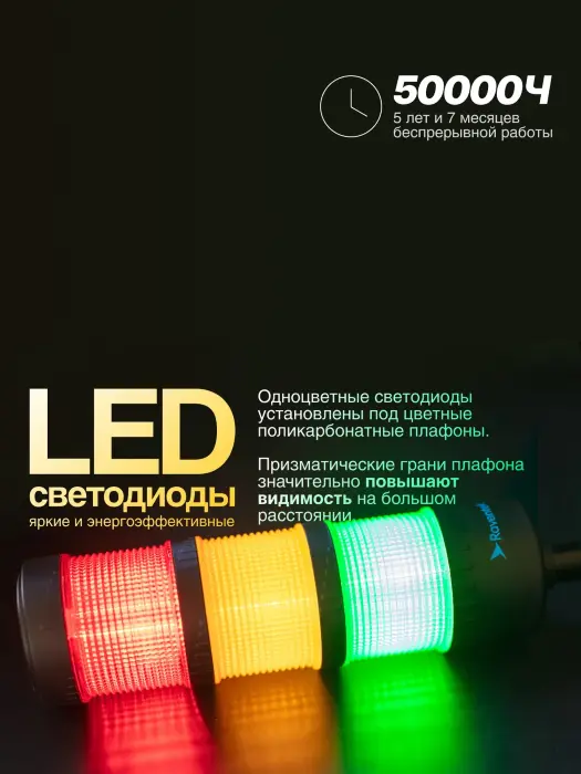 Светодиодные сигнальные колонны Raventek PVO1-324F-RYG