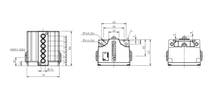 Блочные кулачковые выключатели Balluff BNS02C2