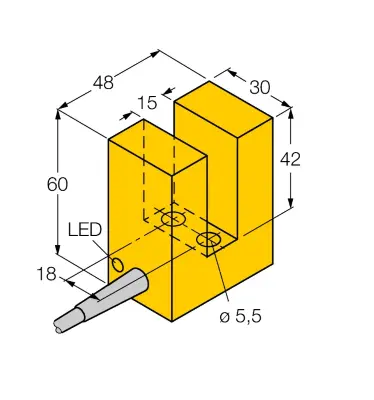 Индуктивные щелевые датчики TURCK SI15-K30-AN6X