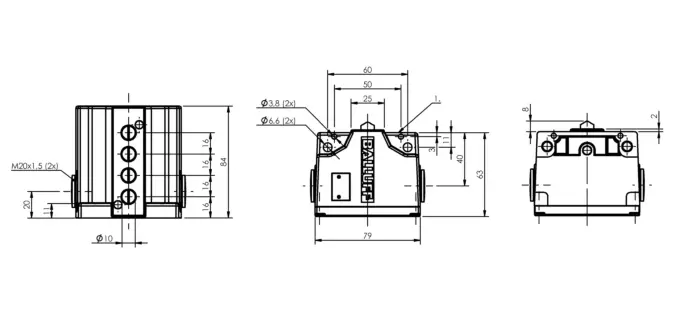 Блочные кулачковые выключатели Balluff BNS02A5