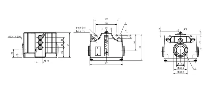 Блочные кулачковые выключатели Balluff BNS02CJ
