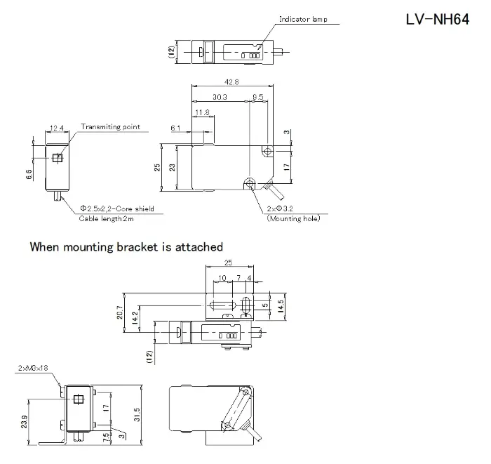Лазерные датчики смещения KEYENCE LV-NH64