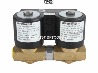 Двойной электромагнитный клапан Brahma GVC10*1/2*S*S 13991920