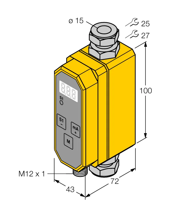 Электромагнитные расходомеры TURCK FCMI-15D12DYA4P-LIUP8X-H1141/S1352