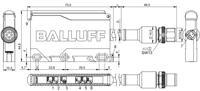 Барьеры искрозащиты Balluff BAE00L9