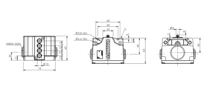 Блочные кулачковые выключатели Balluff BNS02AH