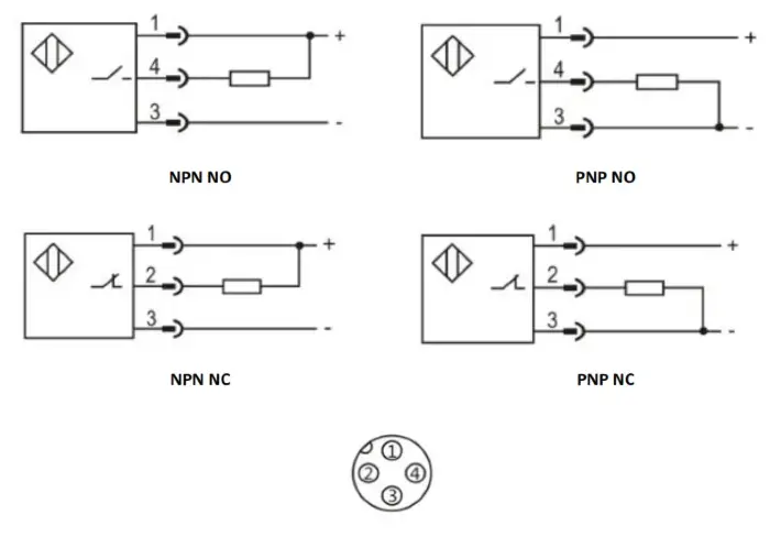 Индуктивные датчики LANBAO LR18XBN08DNCW1-E2