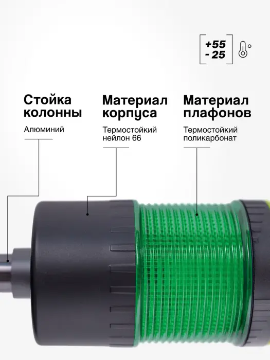 Светодиодные сигнальные колонны Raventek PVO1-224F-RG