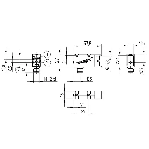 Оптоволоконные усилители для датчиков Wenglor OUM502C0002