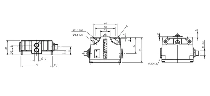 Блочные кулачковые выключатели Balluff BNS04NR