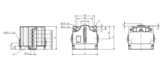 Блочные кулачковые выключатели Balluff BNS02N2