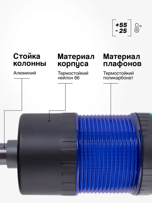 Светодиодные сигнальные колонны Raventek PVO1-424F-RYGB