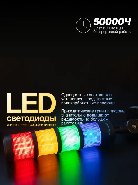 Светодиодные сигнальные колонны Raventek PVO1-424F-RYGB