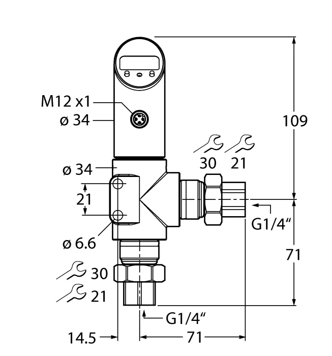 Датчики давления с релейным выходом TURCK PS010D-501L-2UPN8X-H1141