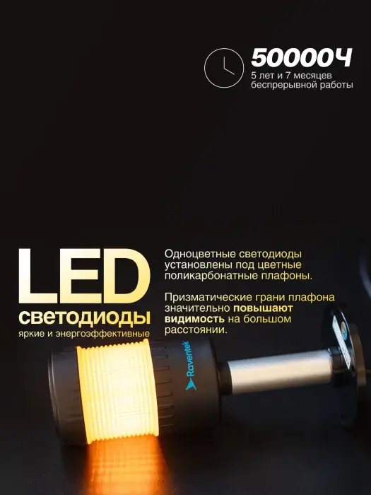 Светодиодные сигнальные колонны Raventek PVO2-124B-Y