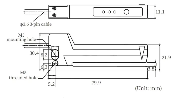 Щелевые датчики этикетки LANBAO LAP-TR03TNB