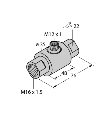Калориметрические датчики потока TURCK FCI-D03A4-NAEX-H1141/M16