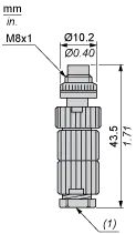 Разъемы для датчиков Telemecanique XZCC8MDM30V