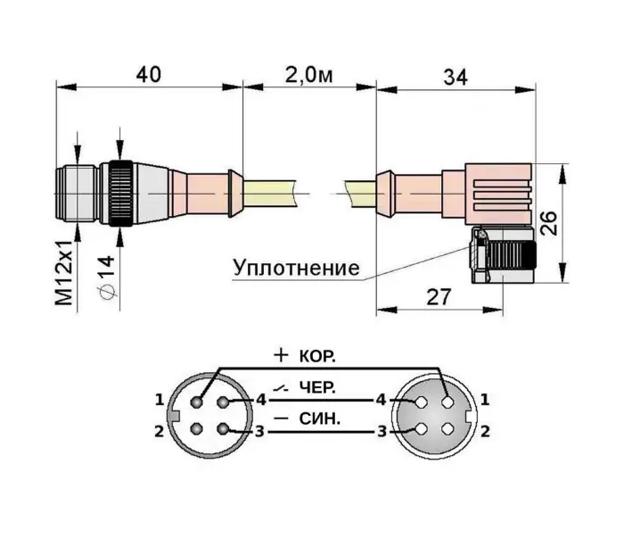 Соединительные кабели для датчиков Мега-К B177