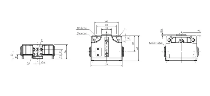 Блочные кулачковые выключатели Balluff BNS02F3