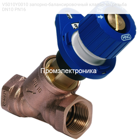 V5010Y0010 запорно-балансировочный клапан вн.резьба DN10 PN16