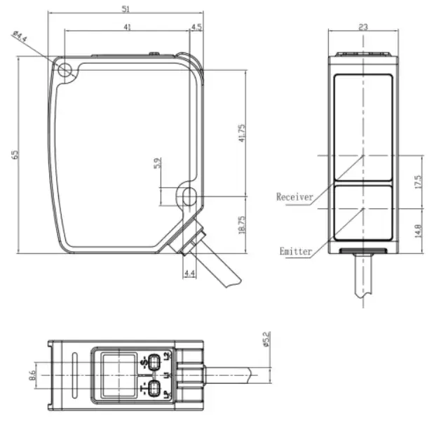 Лазерные датчики расстояния LANBAO PDB-CM8TGI