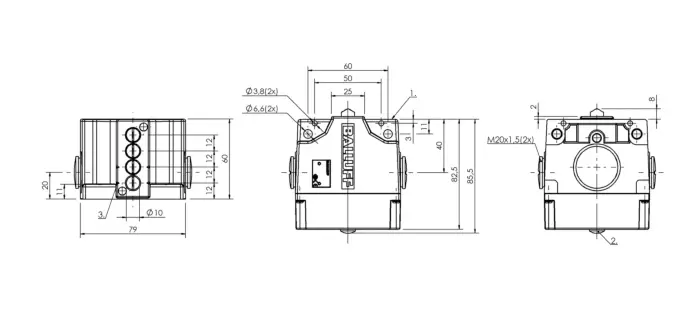 Блочные кулачковые выключатели Balluff BNS02KY