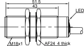 Индуктивные датчики LANBAO LR18XBF05DPO-5M