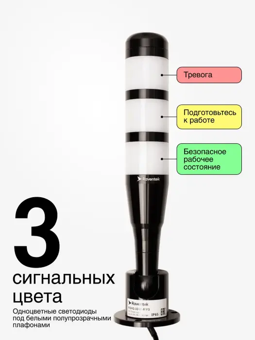 Светодиодные сигнальные колонны Raventek ROH2-324F-RYG