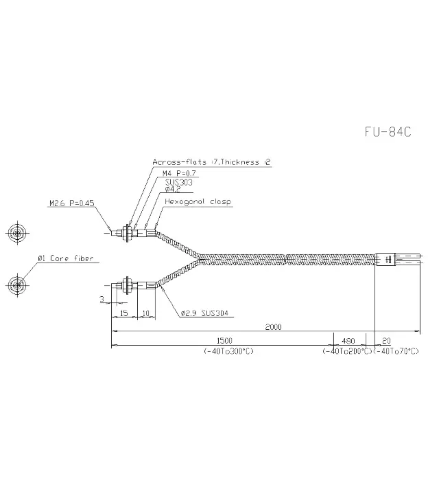 Оптоволоконные кабели для датчиков KEYENCE FU-84C