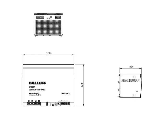 Блоки питания 380 24 В постоянного тока Balluff BAE00TT