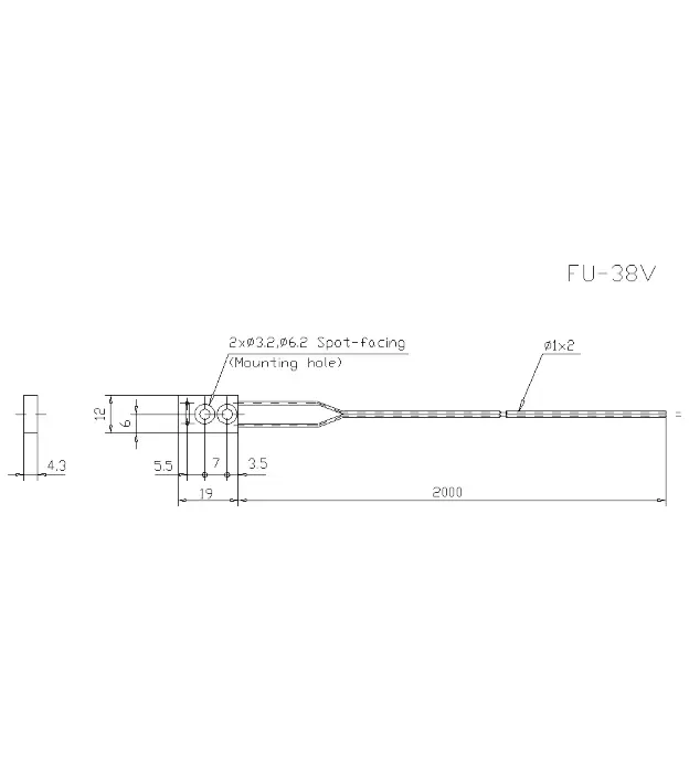 Оптоволоконные кабели для датчиков KEYENCE FU-38V
