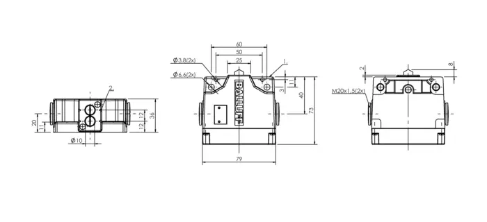 Блочные кулачковые выключатели Balluff BNS02EH