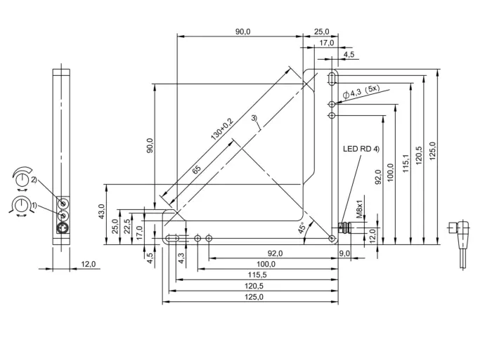 Угловые оптические датчики Balluff BWL001A
