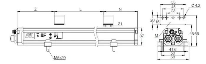 AMT Linear Position Sensor LPS1-KS50NSH1400MHN53N1UB03Z1