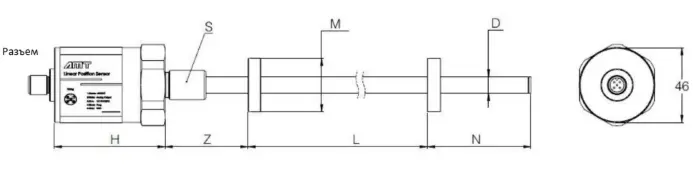 AMT Linear Position Sensor LPS2-GS10MBN0650MHC51N1A110
