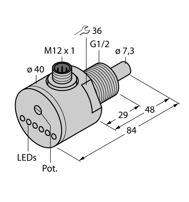 Калориметрические датчики потока TURCK FCS-GL1/2A4-AP8X-H1141