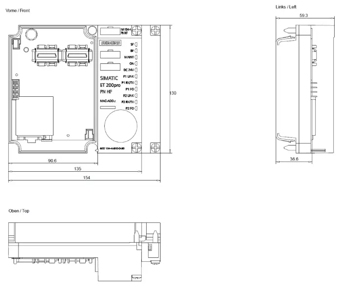 Интерфейсный модуль с улучшенными характеристиками IM 154-4 PN HIGH FEATURE Siemens 6ES7154-4AB10-0AB0