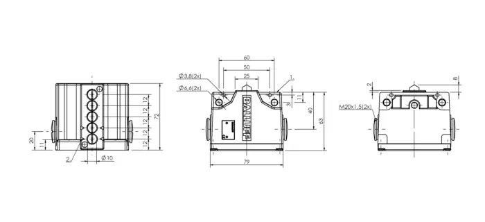Блочные кулачковые выключатели Balluff BNS02N0