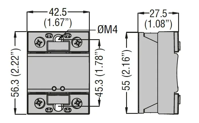 Однофазные твердотельные реле 380 В Lovato Electric HS1B6NT060D024