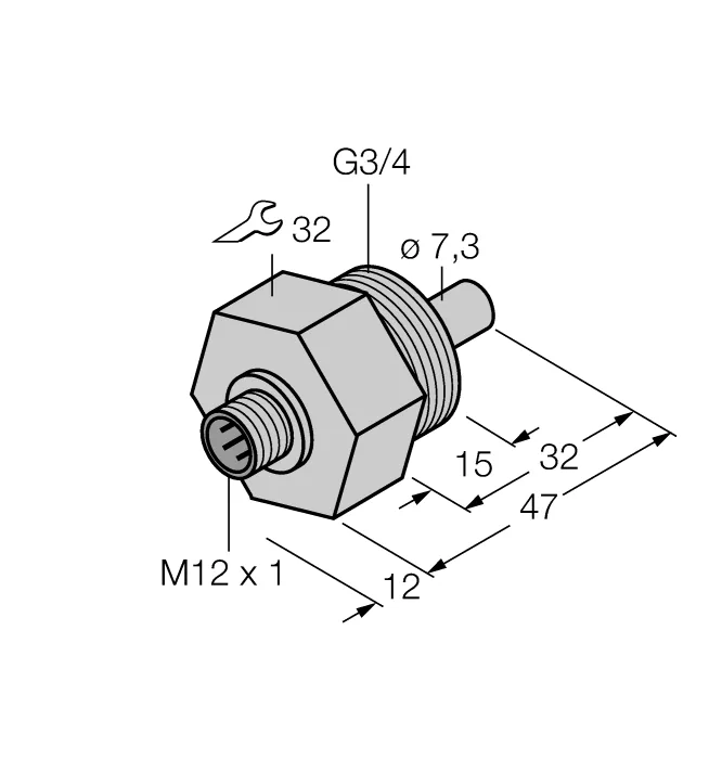 Калориметрические датчики потока TURCK FCS-G3/4A4-NAEX0-H1141