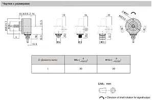 Энкодеры абсолютные многооборотные LANBAO ENA58S8-RS1716JD-T2