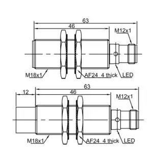 Индуктивные датчики LANBAO LR18XBN12DNRY-E2